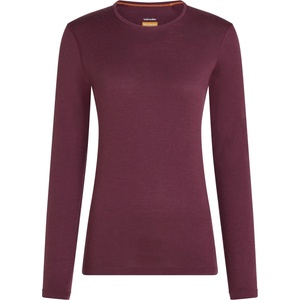 Icebreaker Дамско мериносово термобельо Icebreaker Women's 200 Oasis L/S Crewe Merino base layer - Dark Berry - размер XS (115-0922-4911)