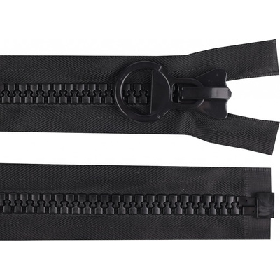 Prima-obchod Kostěný zip extra velký No 20 délka 60 cm, 70 cm, barva 1 (60 cm) černá