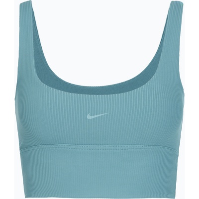 Nike Спортен сутиен Nike Zenvy Rib Light Support Training Bra smokey blue/white