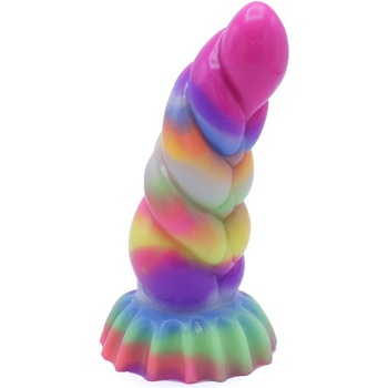 ostatní Светещ вибратор с вендуза Unicorn Horn (17 см)