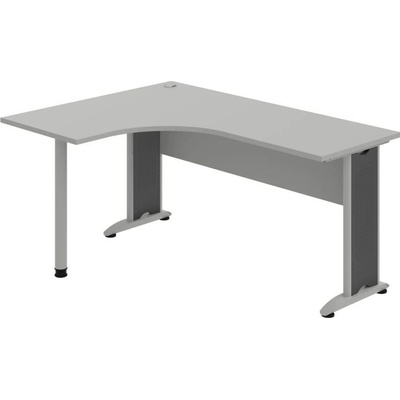 OFFICE PRO s.r.o. HOBIS kancelársky stôl pracovný tvarový, ergo pravý - CE 60 P, sivá