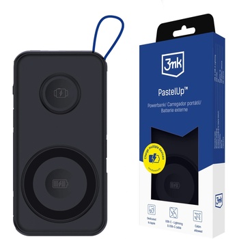 3mk Protection Powerbank, 3MK, PastelUp, 10000mAh, безжично зареждане, 15W, черен (5903108583176) (5903108583176)