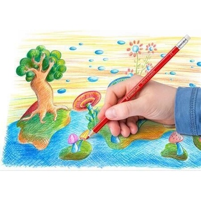 Staedtler Noris Club šesťhranné pastelky s gumou 12 farieb 4007817144312