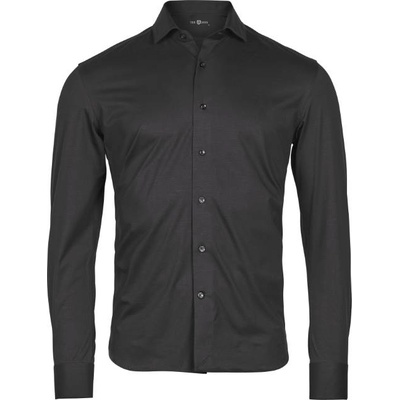TEE JAYS tj4030 active / Мъжка еластична риза с дълъг ръкав - черна xl (18403000204)