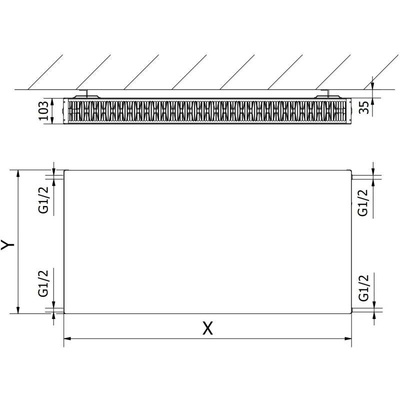 Mexen CF22 W422F-040-080-00 400 mm x 800 mm