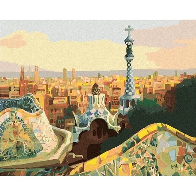 zuty Malování Podle Čísel Výhled Na Barcelonu Z Parku Güell 40 x 50 Cm Plátno Rám