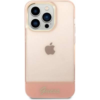 Púzdro Guess Camera Outline Translucent iPhone 14 Pro Max, Ružový