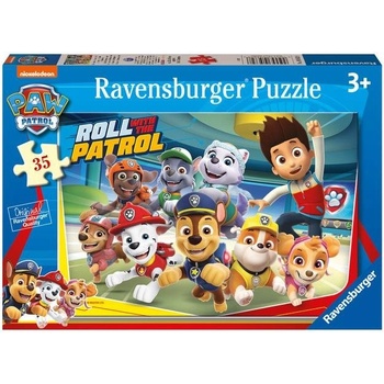 Ravensburger Пъзел Ravensburger - Paw Patrol, The happy patrol of puppies, 35 части (4005556056828)