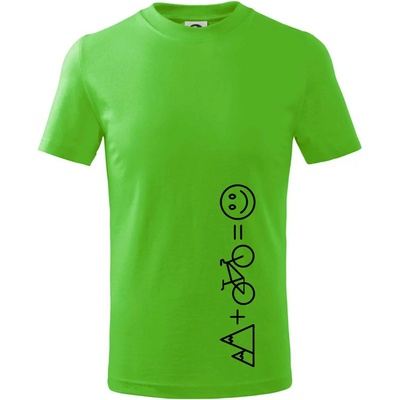 Hory bicykel úsmev tričko detské Apple Green