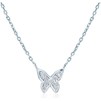 SAVICKI Колие с пеперуди Savicki: бяло злато. диаманти