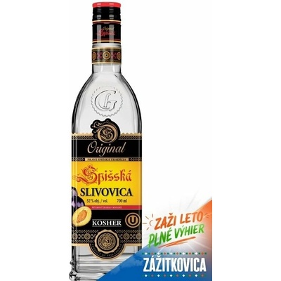 Kosher Spišská Original Slivovica 52% 0,7 l (čistá fľaša)
