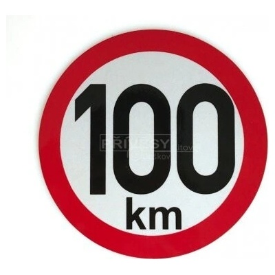 Omezení rychlosti 100 km retroreflexní pr. 150 mm (na přívěsy)