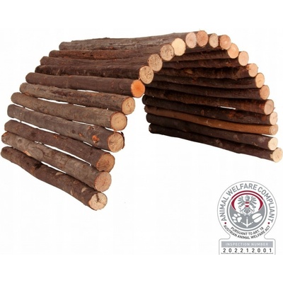 Trixie Dřevěný most z kulatých dřívek pro králíky 65 x 40 cm – Hledejceny.cz