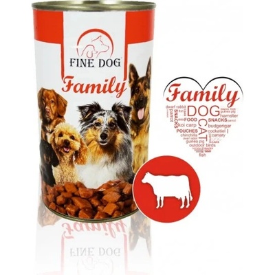 Fine Dog Family Adult hovězí 1240 g