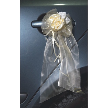 Ozdoba na kliky svatebního auta - ORION - bílá (2 ks/bal)