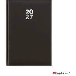 DAYLINER Календар, бележник, A5, ежедневник, DAYLINER, „Pannon, черен (DL7AG-PAFA5NA-FK)