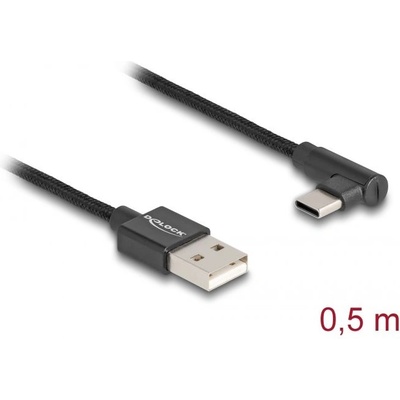 Delock USB 2.0 Type-A мъжки към USB Type-C кабел 0, 5 м черен 80029 (80029)