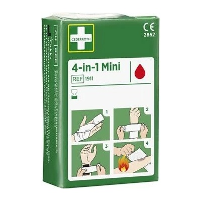 CEDERROTH univerzální obvaz mini 4v1 Blutstiller 1 obklad + 1 obvaz