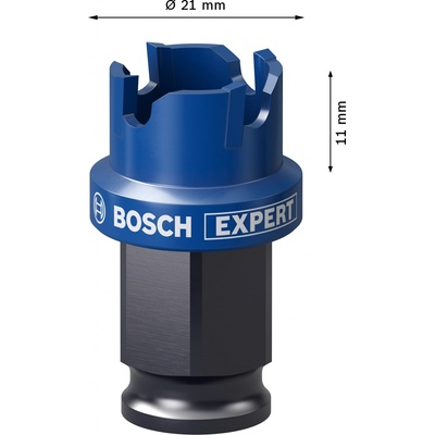 Vrtací korunka - děrovka na plech a nerez Bosch EXPERT Sheet Metal - 21x5mm (2608900492)