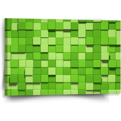 Sablio Obraz Green Blocks 3D - 60x40 cm