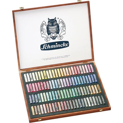 Schmincke sada suchých pastelov v drevenom kufríku 100 ks