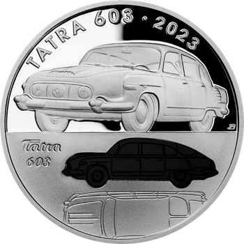 Česká mincovna Strieborná minca 500 Kč Osobní automobil Tatra 603 2023 Proof 25 g