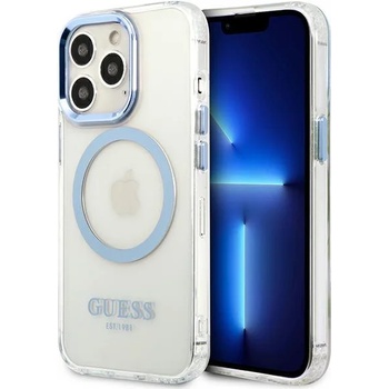 GUESS Кейс Guess GUHMP13LHTRMB за iPhone 13 Pro / 13 6.1"", син / син, твърд, Metal Outline Magsafe (KXG0057172)