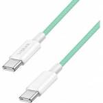 LogiLink USB 2.0 Type-C Cable C/M > C/M, Nylon, 60W green 1.5m