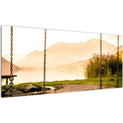 Obraz houpačky v přírodě, jednodílný 100x40 cm
