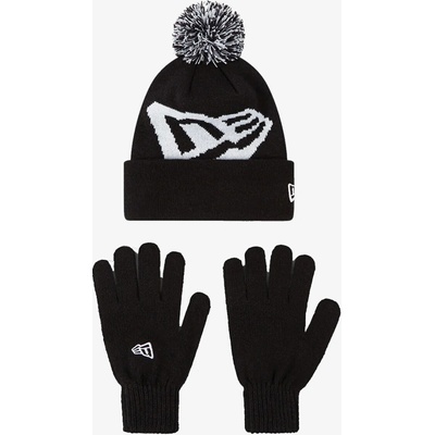 Dětský set rukavic a kulichu New Era Kids Glove & Knit Kit Black