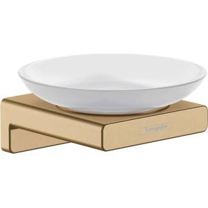 Hansgrohe AddStoris - Сапунница с държач, матирано стъкло/матов бронз 41746140 (41746140)