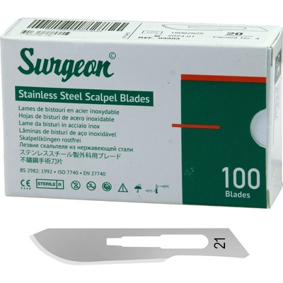 Surgeon Skalpelová čepieľka nerez č. 21 - 1ks