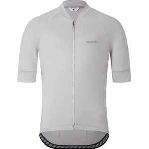 straede Мъжка фланелка с къс ръкав за колоездене straede Kaern Jersey Pro Cycling jersey - Pale Grey - размер XXL (056-4259-0216)