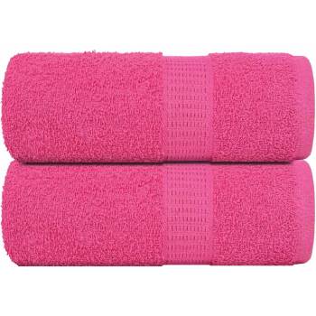vidaXL Кърпи за гости FROGN 2 бр. Розови 30x50 см 360 г/м2 (137043)