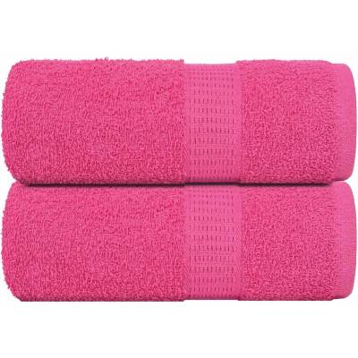 vidaXL Кърпи за гости FROGN 2 бр. Розови 30x50 см 360 г/м2 (137043)