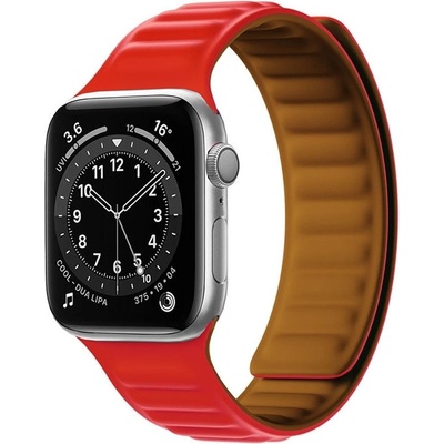 HQWear Каишка Magnetic Strap за Apple Watch 7, 45mm, червена (9145576255858)