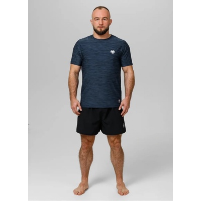 PitBull West Coast pánské triko casual sport SMALL LOGO modrý melír