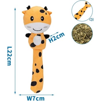 Plyšová hračka pre mačku Nobleza s Cat-Nip - žirafa 22cm