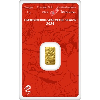 Argor-Heraeus Deutschland GmbH zlatý slitek Limited edition Rok draka 1 g