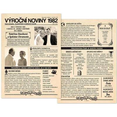 Výroční noviny 1982 - dvoustranné i jednostranné