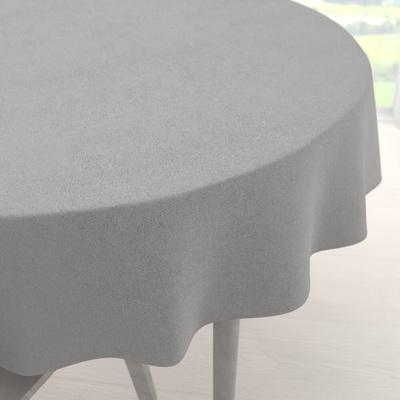 Biante Okrúhly obrus/imitácia brúsenej kože Alcantara ALC-020 Svetlý béžovosivý Ø 50 cm