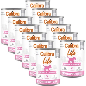 Calibra Dog Life Puppy & Junior Chicken 12x400g