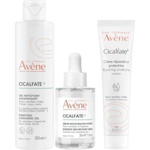 Eau Thermale Avène Cicalfate+ Комплект - Измивен гел, Серум и Крем, 200 + 30 + 40 ml