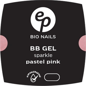 BIO nails BB Fiber SPARKLE PASTEL PINK jednofázový hypoalergenní gel 15 ml