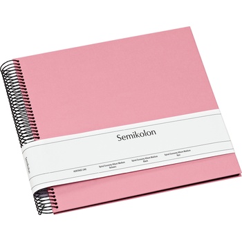 Semikolon Фотоалбум Uni Economy с черни карти среден размер розов (364031)