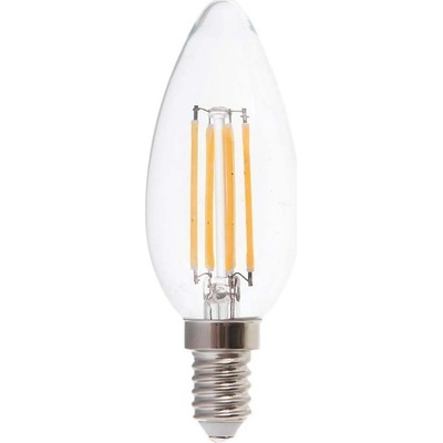 V-TAC LED filament sviečka E14 4W, Studená biela 6000 6500K