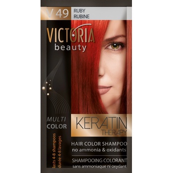 Victoria Beauty Keratin Therapy tónovací šampón na vlasy V 49 Ruby 4-8 umytí