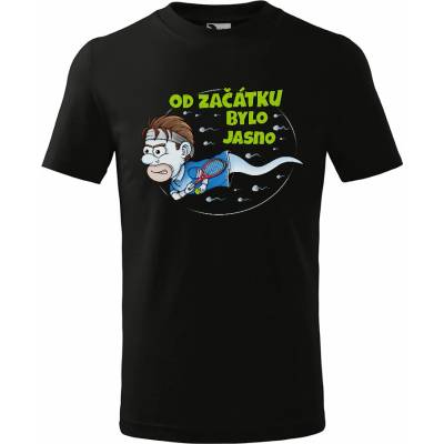 IMPAR Tričko Tenisová spermie dětské trička Černá