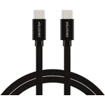 SWISSTEN USB Кабел Swissten Textile, USB-C / USB-C, 0.2 M, черен
