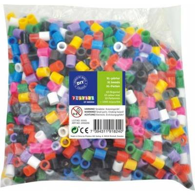 Zažehlovací korálky XL, 10 barev, mix, 1000 ks, 10 mm